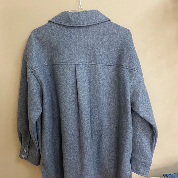 Zara Blue Shacket, Size S, Oversized - Picture 4 of 4